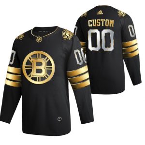 Boston Bruins Pelipaita Custom Musta 2021 Golden Edition Limited Authentic